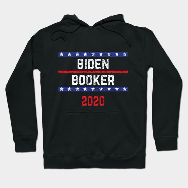 Joe Biden 2020 and Cory Booker on the One Ticket. Biden Booker 2020 Vintage Distressed Hoodie by YourGoods